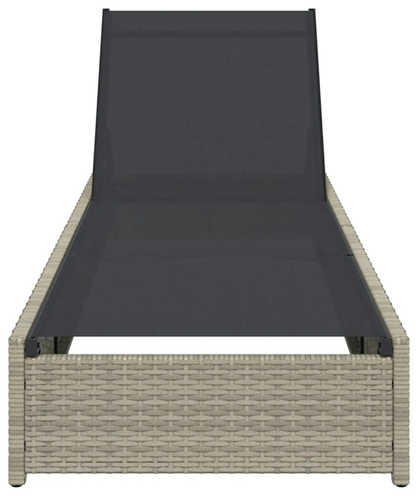 Napozóágy Bézs 60x200x27 cm Polyrattan
