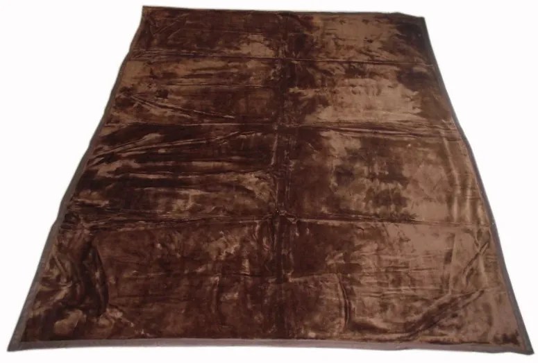 Csoki Nagyméretű Ágytakaró Pléd Sötétbarna 200 x 240 cm