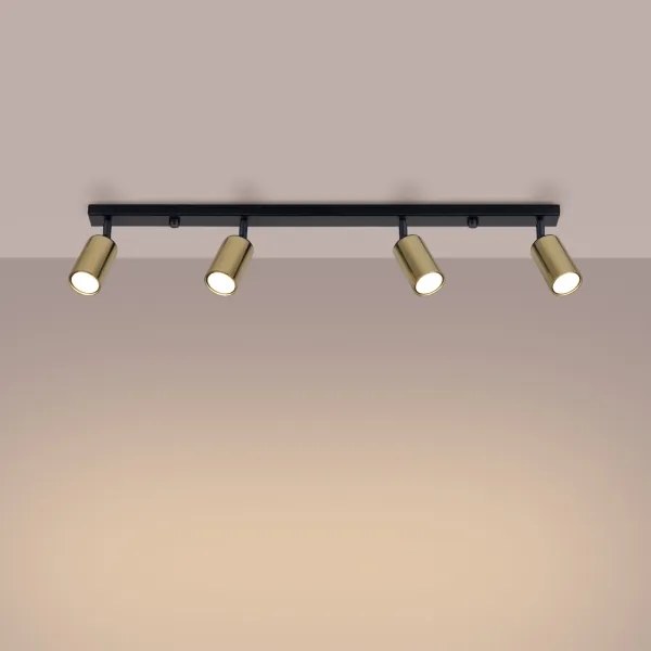 Sollux SL.1387 - Spotlámpa WINX 4xGU10/10W/230V fekete/arany