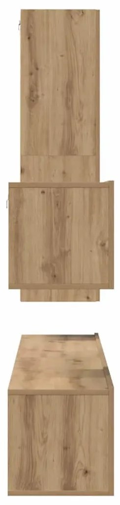 TV szekrény garnitúra 4 pcs kézműves tölgy 30.5 x 30 x 110 cm