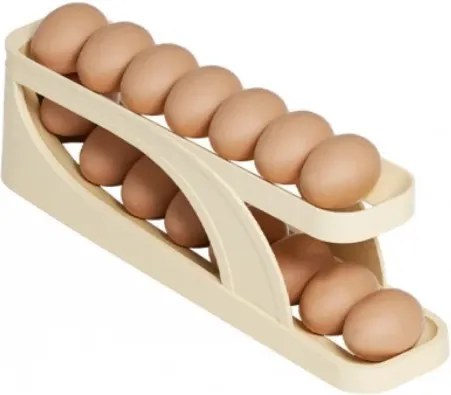 Összecsukható tojásrendező hűtőbe - 2 sor - bézs