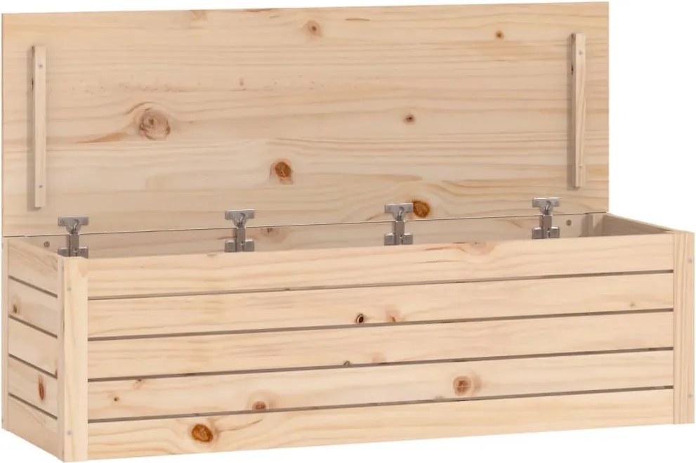 vidaXL tömör fenyőfa tárolóláda 109 x 36,5 x 33 cm