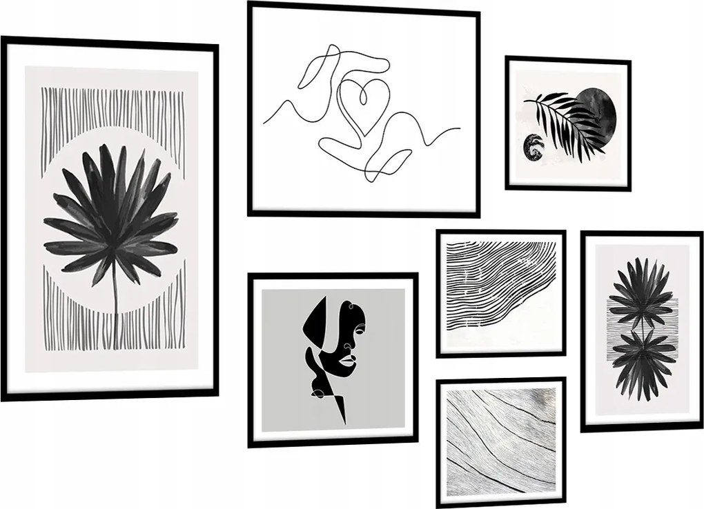 Giga Készlet 7db-os képek Nagy keretben KP178