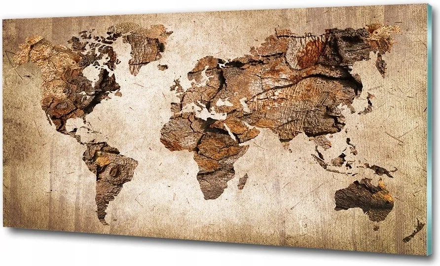 Fotótapéta üvegfalra Politikai térkép 100x70