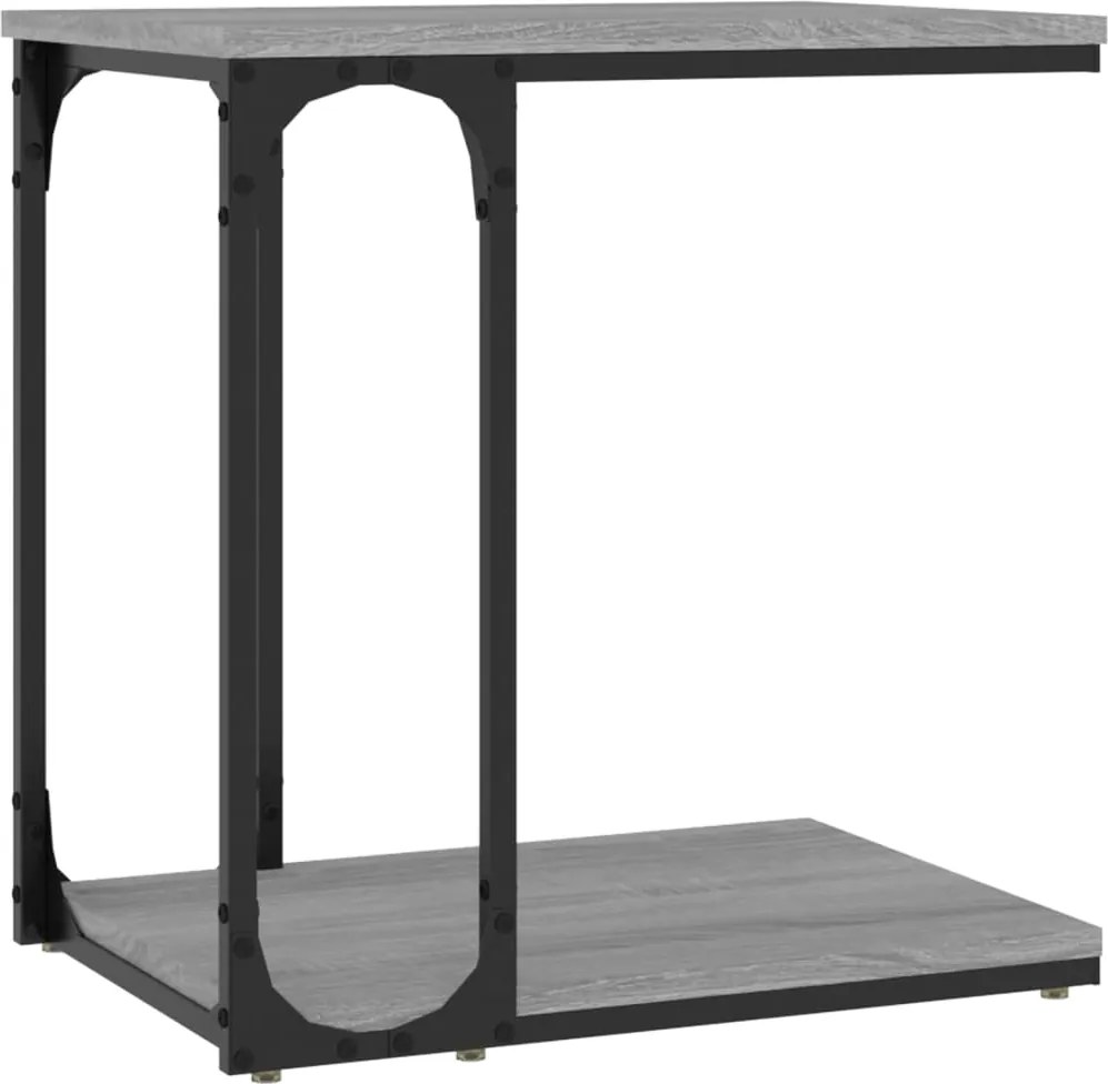 vidaXL szürke sonoma színű szerelt fa kisasztal 50 x 35 x 52 cm