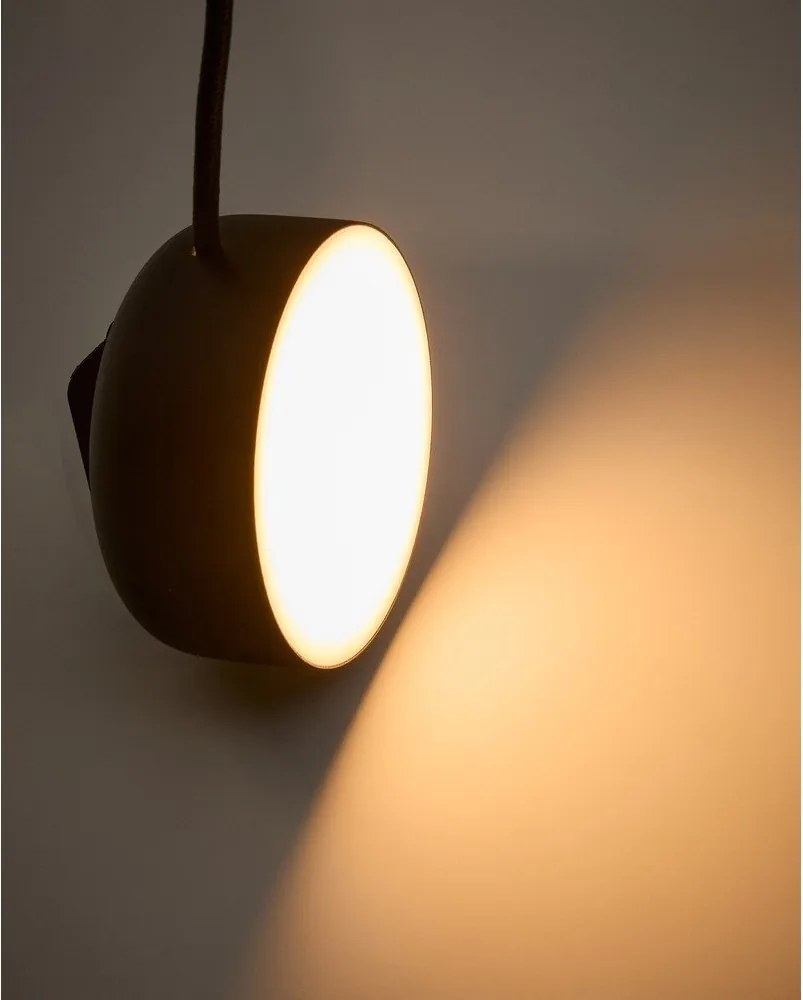 Fekete fém LED spotlámpa ø 8,5 cm Orey – Kave Home