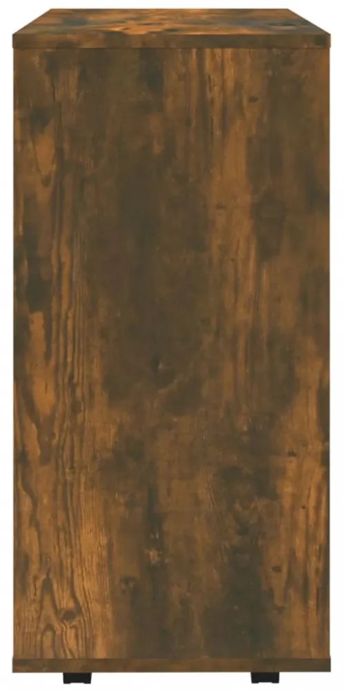 füstös tölgy színű szerelt fa kerekes szekrény 60 x 35 x 75 cm