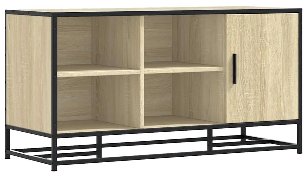 cipőpad Sonoma tölgy 100x40x53,5 cm Gépi fa és fém