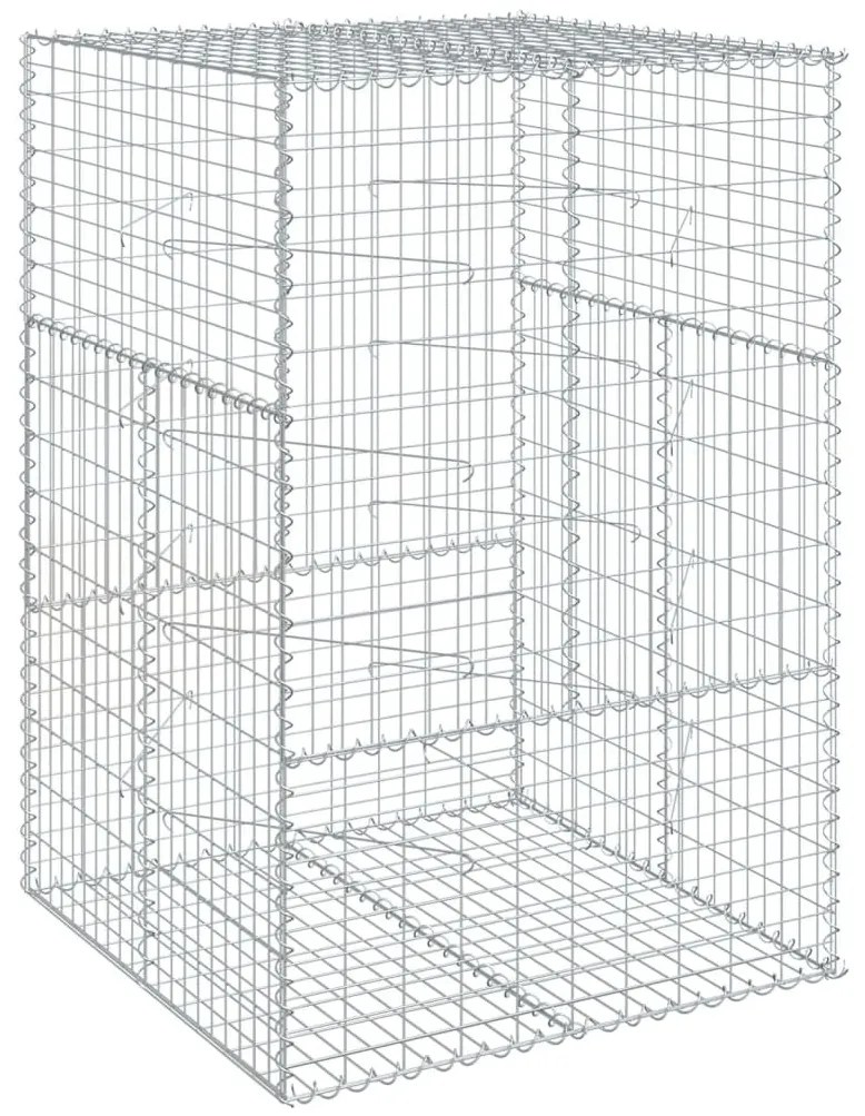 horganyzott vas gabion kosár fedéllel 100 x 100 x 150 cm