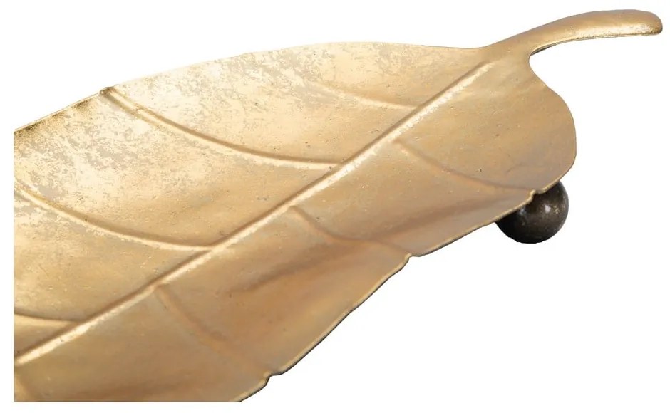Fém dekoratív tál 11x38 cm Foglia – Mauro Ferretti