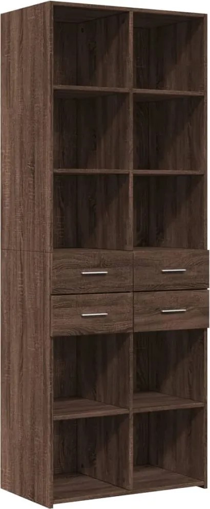 vidaXL barna tölgyszínű szerelt fa magasszekrény 70 x 42,5 x 185 cm