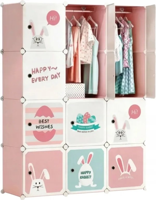 Moduláris Szekrény Gyerekszobába MX42 Gardróbszekrény 12 Ajtó Modul