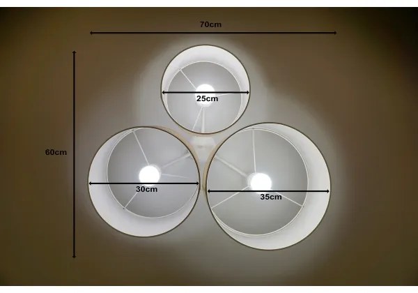 Duolla - Mennyezeti lámpa ROLLER TRIO 3xE27/60W/230V fehér/arany