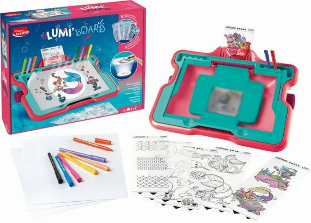 Kreatív rajzkészlet, hableány, MAPED CREATIV Lumi Board (IMAC904101)