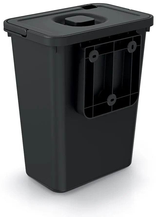 Függő szemetes, 10 l, fekete