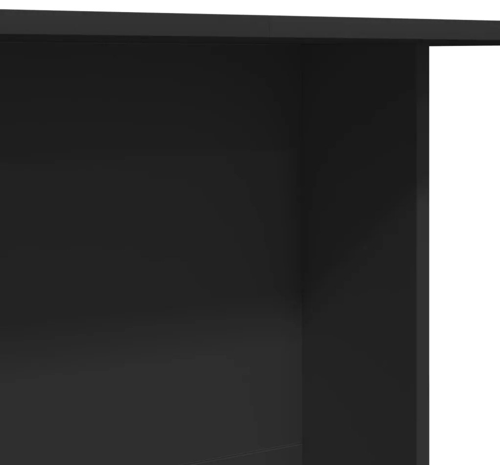Étkezőasztal Fekete 100x60x75 cm Műanyag Fa