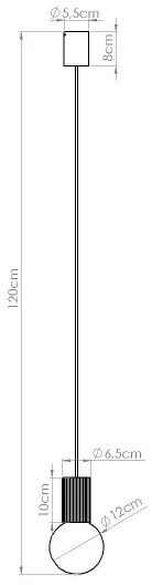 Sollux SL.1749 - Csillár zsinóron HALO 1xG9/8W/230V átm. 12 cm piros