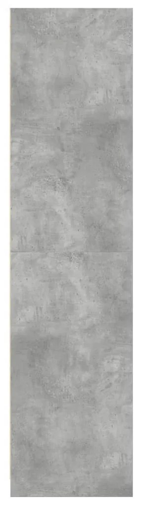 betonszürke szerelt fa ruhásszekrény 50 x 50 x 200 cm