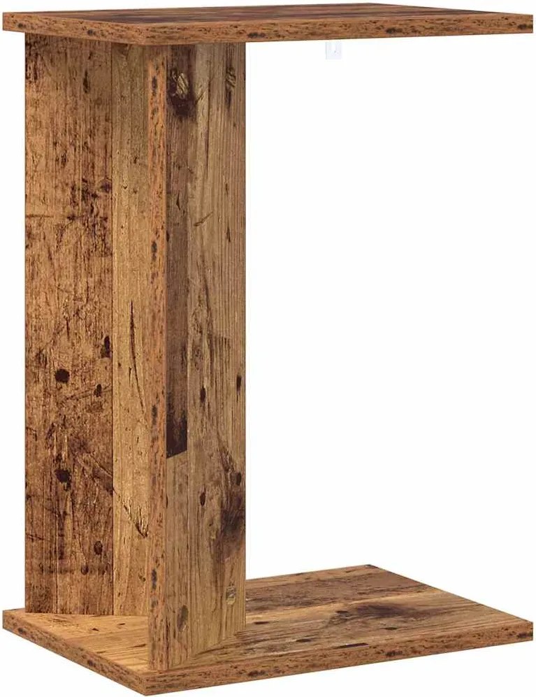 vidaXL Végasztal Öreg fa 35 x 25 x 50 cm Faanyag