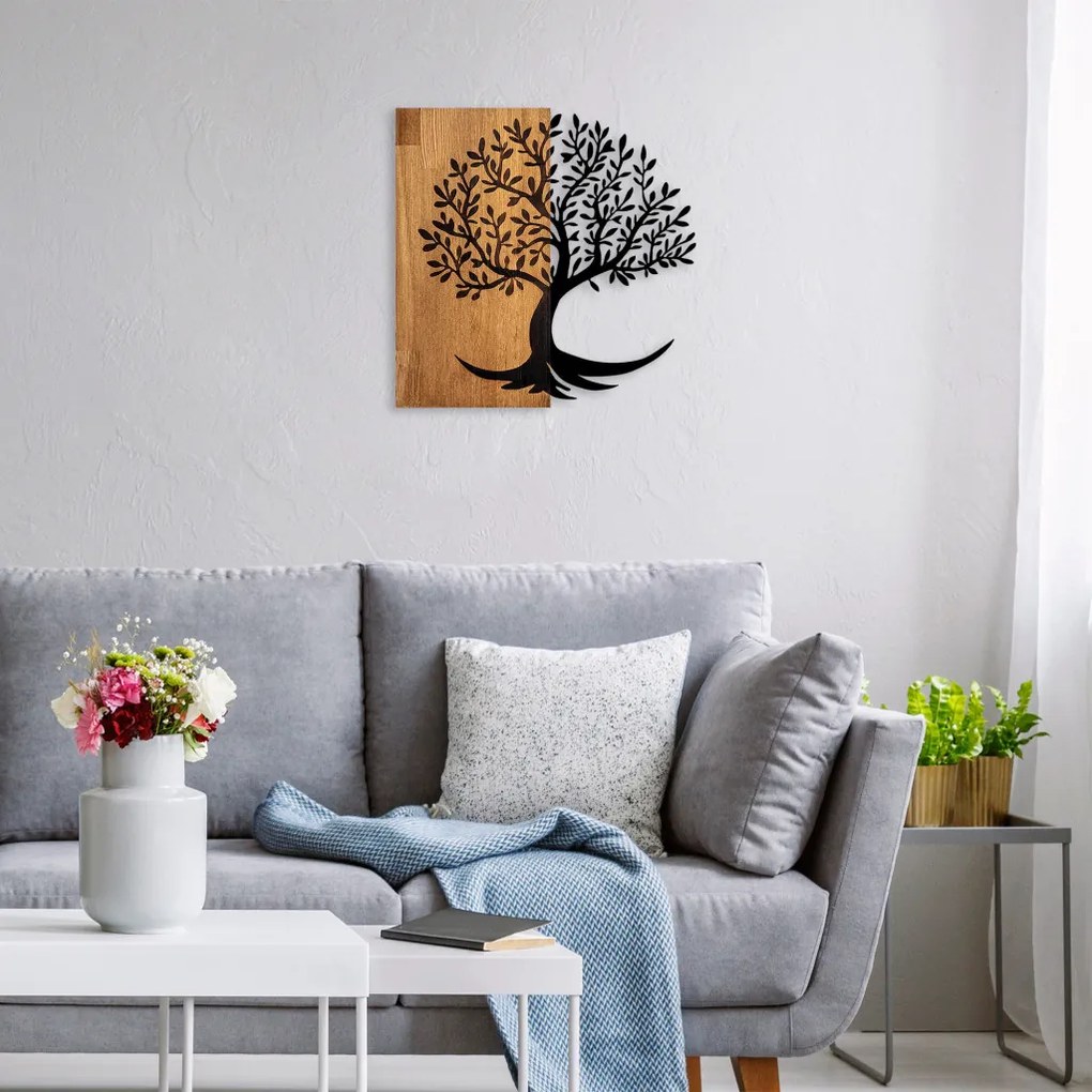 Lime fém fa fali dekoráció, 58×58 cm