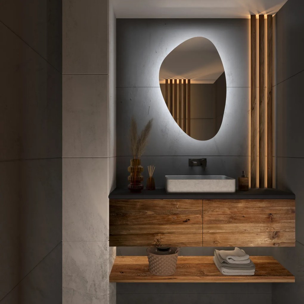 Atipikus tükör LED világítással G7