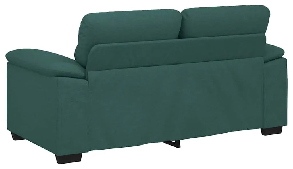 kétszemélyes sötétzöld szövet kanapé 120 cm