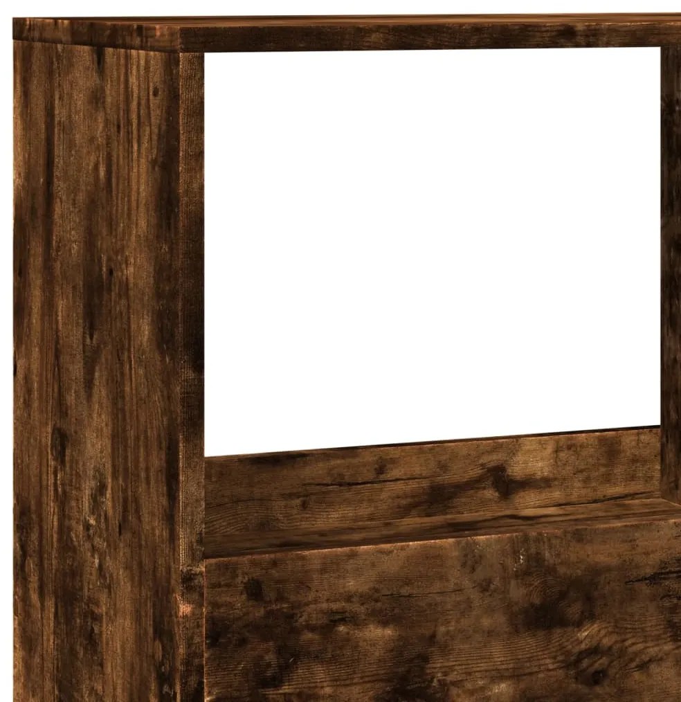 füstös tölgy színű szerelt fa könyvespolc 100 x 33 x 155,5 cm