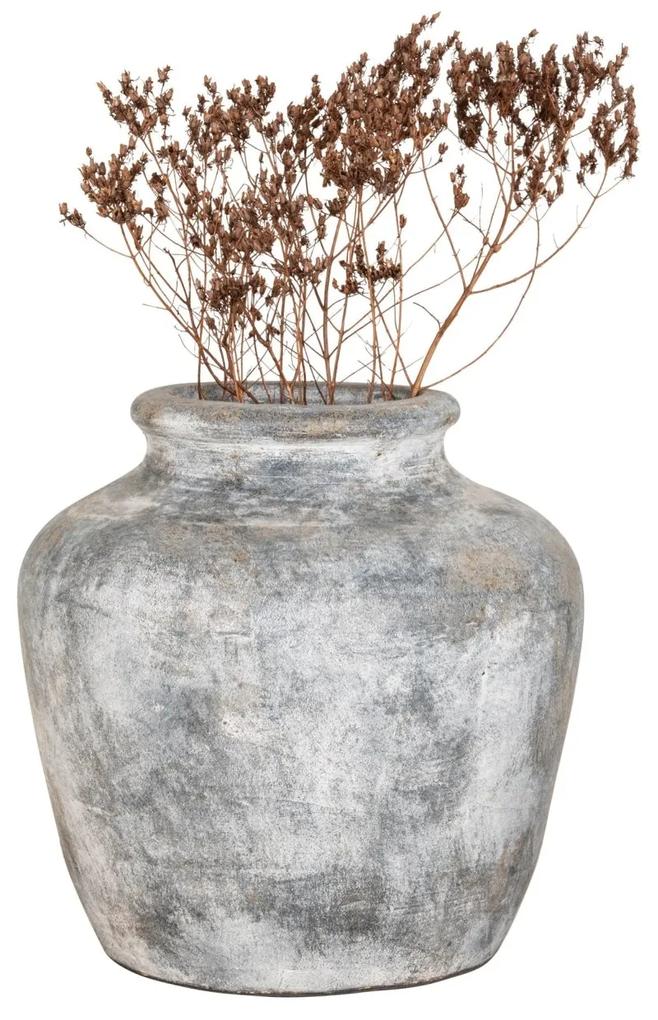 SANTO szürke terracotta váza
