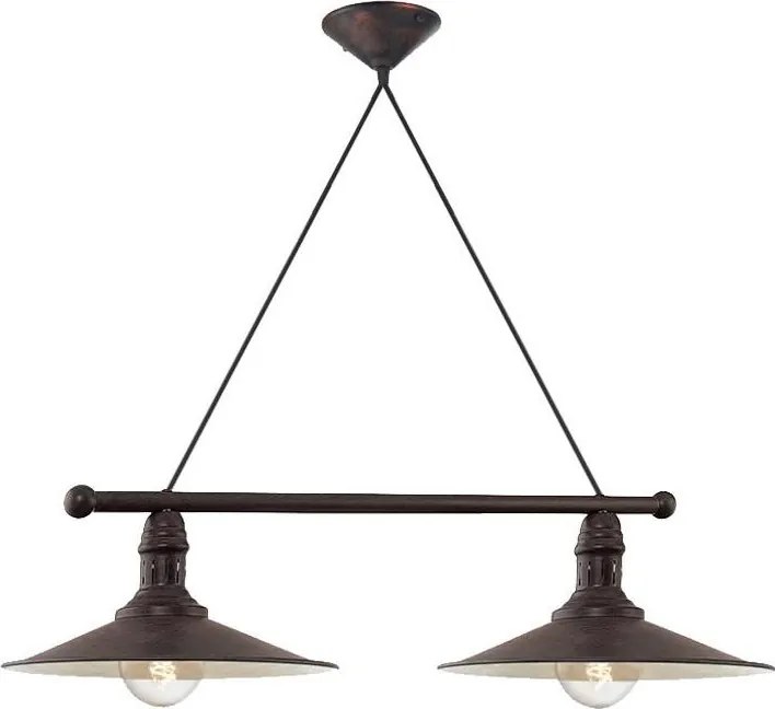 Brilagi - Kábeles csillár FORGE 2xE27/60W/230V barna