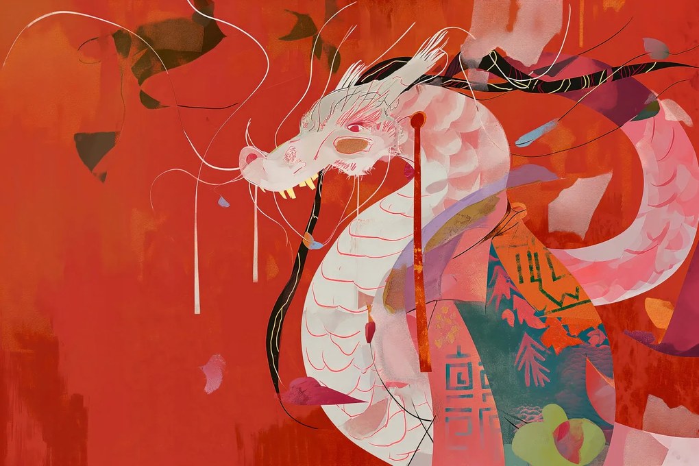 Poszter 45x30cm Orientatív Sárkány