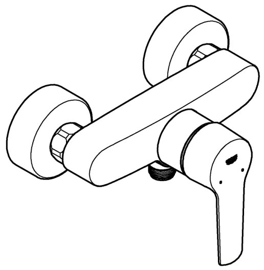 GROHE 24208002 - START falra szerelhető zuhanycsaptelep DN 15, fényes króm