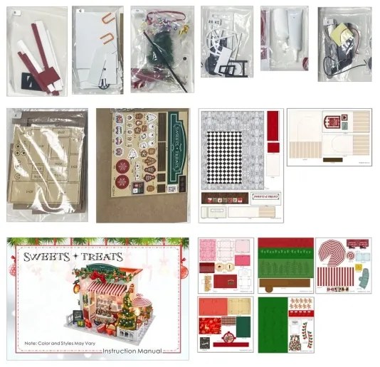 2Kids Toys - Mini karácsonyi cukrászda házikó 2xAAA elemmel