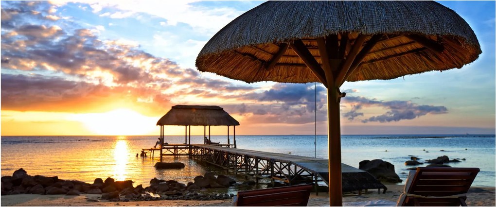 Kép - Naplemente Mauritiuson (120x50 cm)