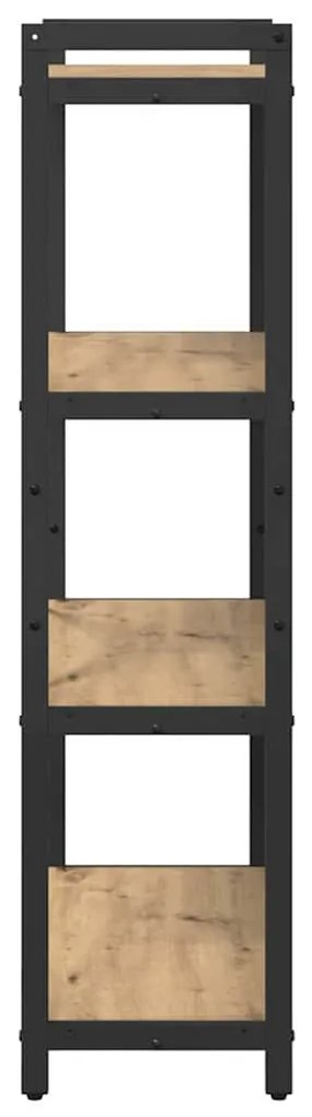 Könyvszekrény kézműves tölgy 80 x 30 x 118 cm Faanyag