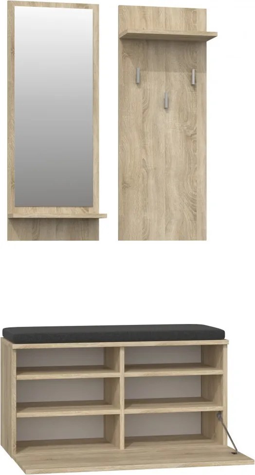 Riva előszobafal, sonoma