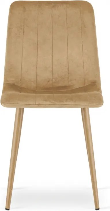 Bézs bársony szék LAVA CAMEL BEIGE