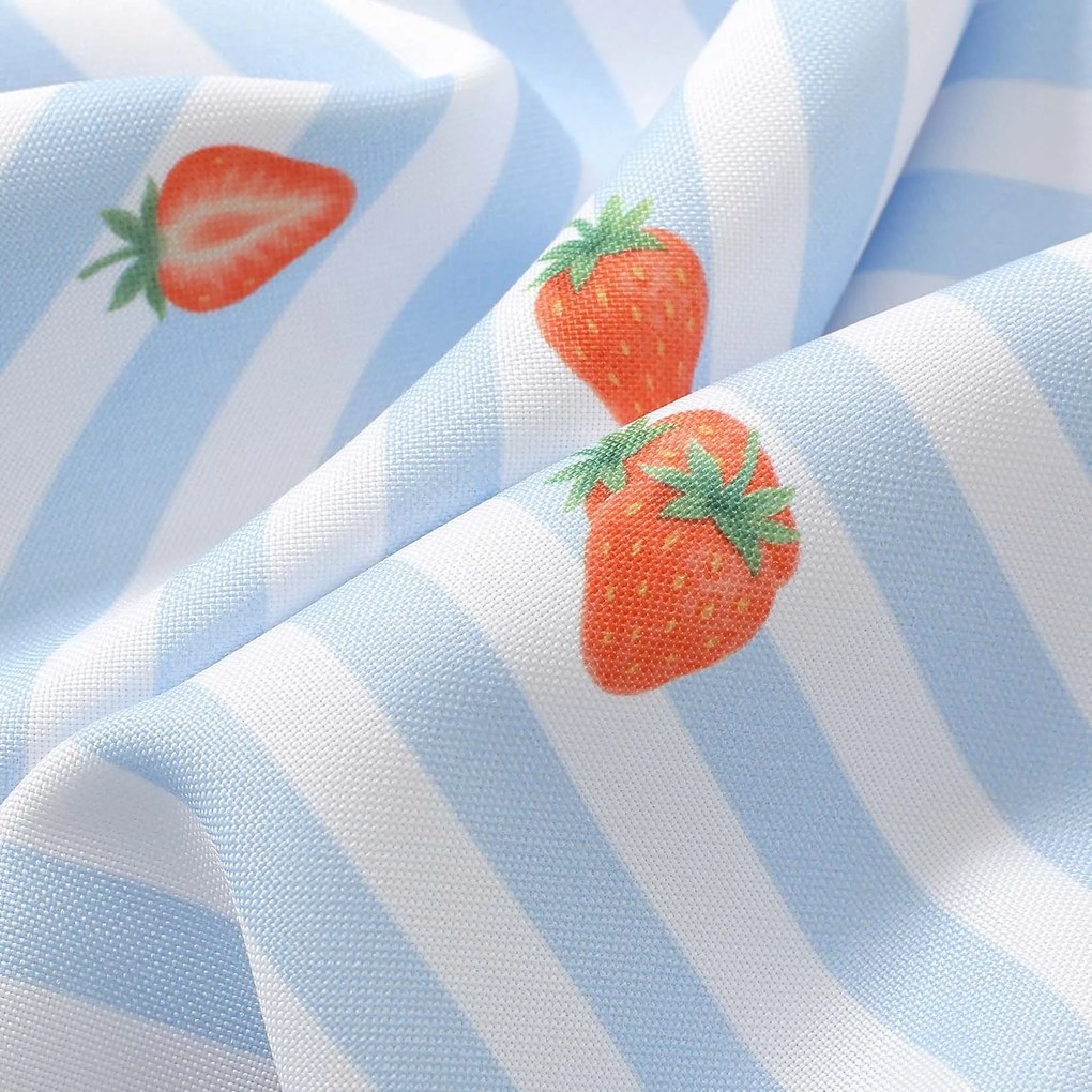 Goldea teflonbevonatú reggeliző alátét - eprek kék csíkos alapon - 2db 30 x 40 cm