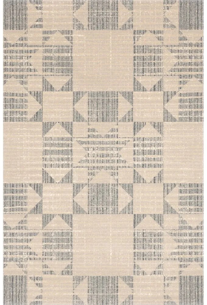 Bézs gyapjú szőnyeg 133x190 cm Frotage beige – Agnella