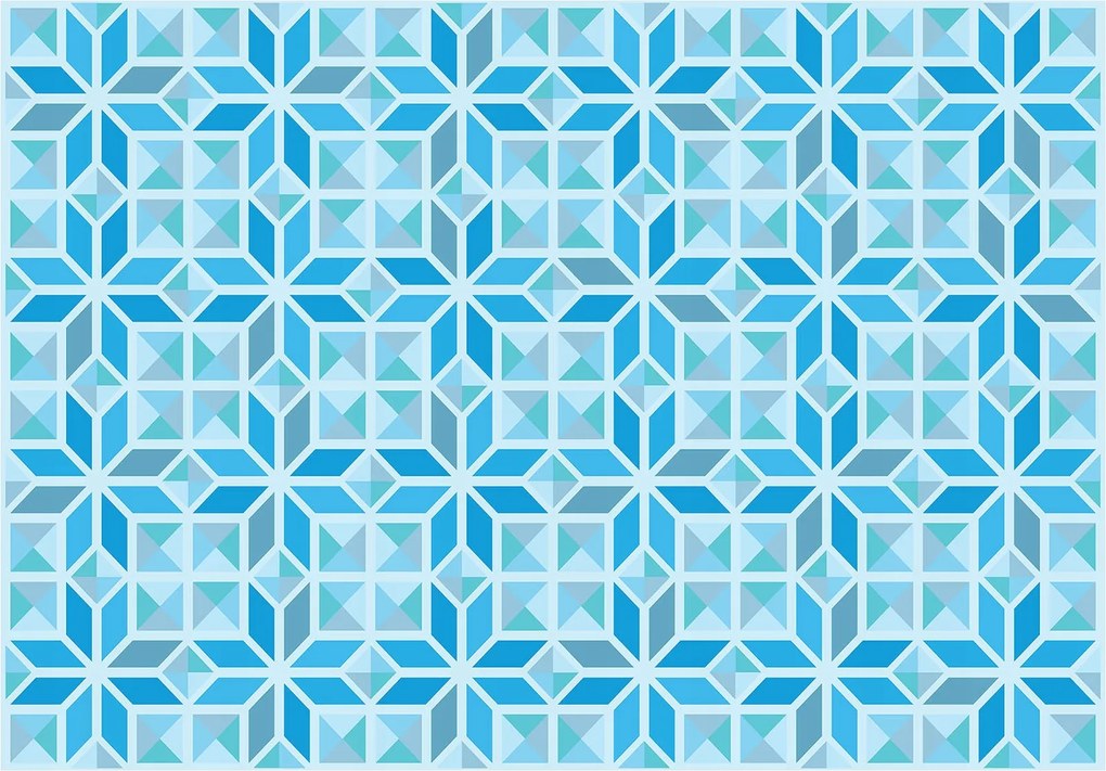 Fotótapéta Geometrikus ritmus absztrakt vinil kék 208x146 +ragasztó
