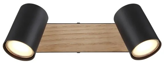 Globo 57911-2BW - Spotlámpa ROBBY 2xGU10/35W/230V fekete/barna