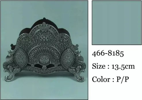 Ón színű díszített fém szalvétatartó