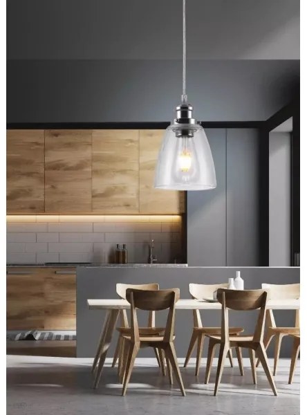 Csillár zsinóron VOICE 1xE27/40W/230V