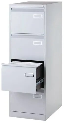 A4 Manutan Expert Kuch egysoros fém iratrendező, 4 fiók, szürke