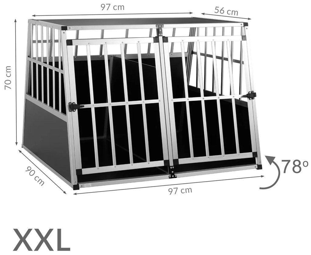 Cadoca® Alu - XXL kutyaláda