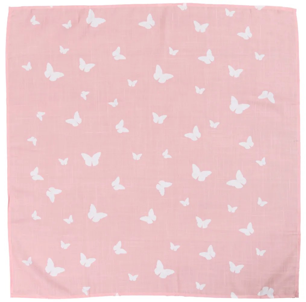 PILLANGÓ rózsaszín terítő 90x90 cm