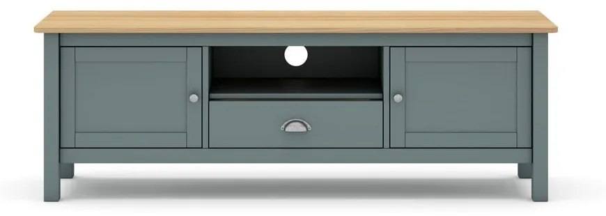 Szürkészöld borovi fenyő TV-állvány 158x53x40 cm Misti – Marckeric