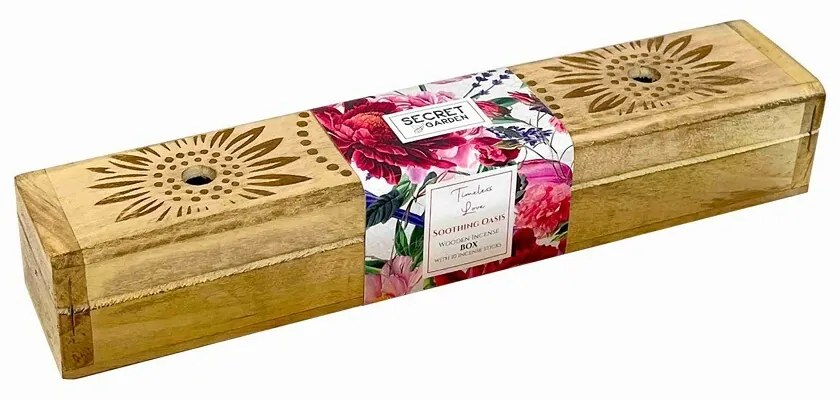 Arome Secret garden fa doboz illatpálcikákkalSoothing Oasis, 10 pálcika