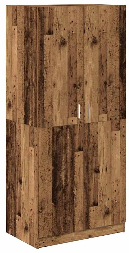 vidaXL antik fa színű szerelt fa ruhásszekrény 90x52x200 cm