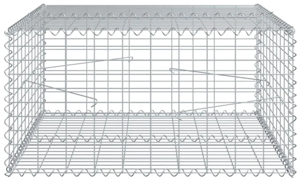 horganyzott vas gabion kosár fedéllel 100 x 100 x 50 cm