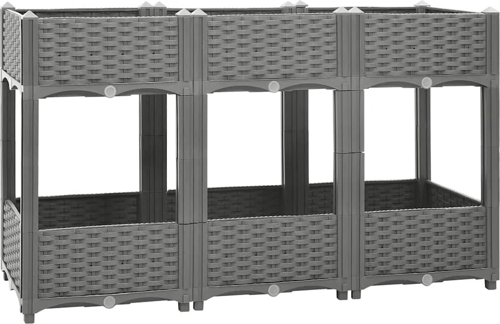 vidaXL polipropilén magaságyás 120 x 40 x 71 cm